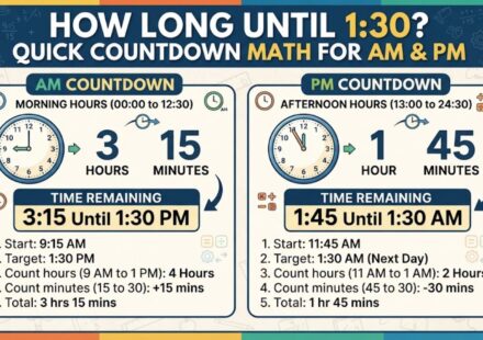 How Long Until 1:30? Quick Countdown Math for AM and PM