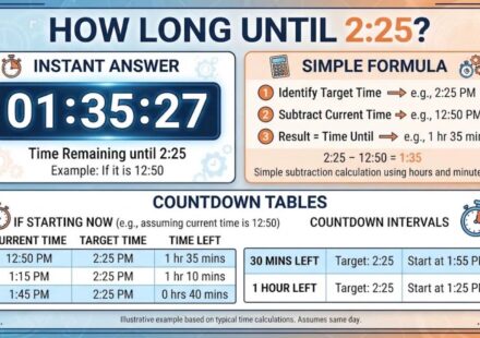 How Long Until 2:25? Instant Answer, Simple Formula & Countdown Tables