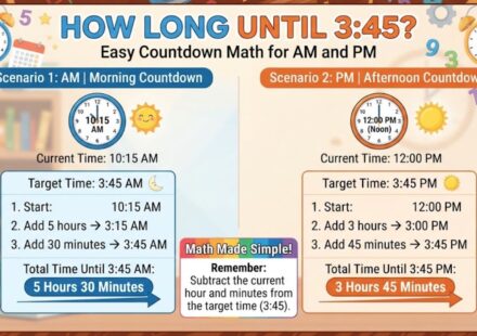 How Long Until 3:45? Easy Countdown Math for AM and PM