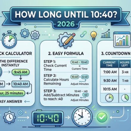 How Long Until 10:40? Quick Calculator, Easy Formula & Countdown Chart (2026)
