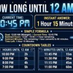 How Long Until 12 AM? Instant Answer, Simple Formula & Countdown Tables