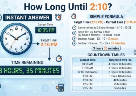 How Long Until 2:10? Instant Answer, Simple Formula & Countdown Tables