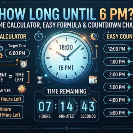 How Long Until 6 PM? Quick Time Calculator, Easy Formula & Countdown Chart (2026)