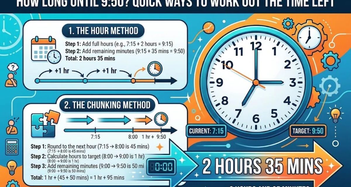 How Long Until 9:50? Quick Ways to Work Out the Time Left
