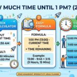 How Much Time Until 1 PM? Quick Calculator, Easy Formula & Countdown Chart (2026)